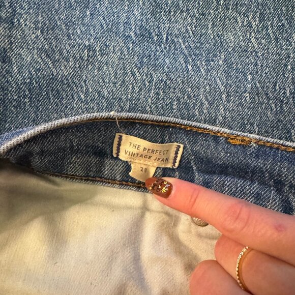 Madewell Perfect Vintage Jeans in Drayton Wash Women’s Size 28 High Rise Tapered - Picture 12 of 16